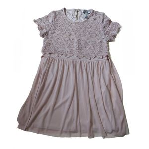 Blush Pink Dress with Lace
